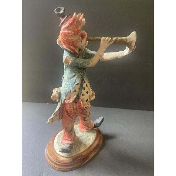 Vintage Hobo Clown Playing Horn by Pucci Italy Statuette Figurine Hand Painted. - Picture 3 of 7